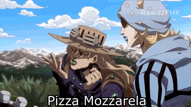 Gyro singing Pizza Mozzarella to Johnny